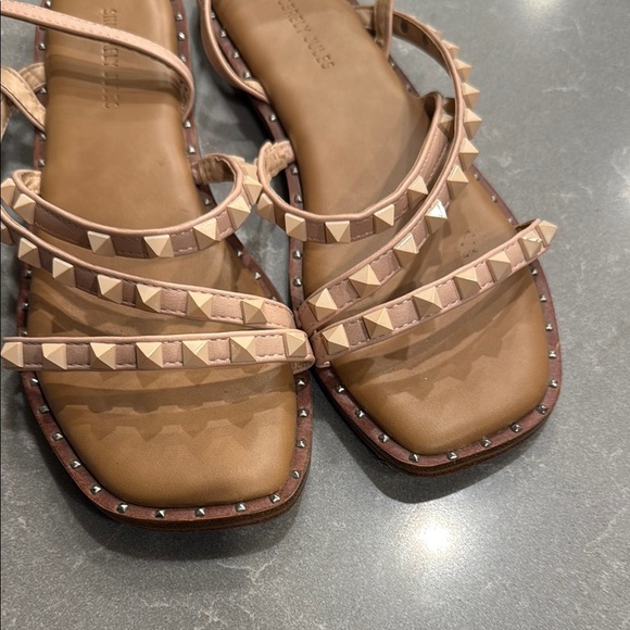 Sincerely Jules Tan Studded Sandals - Picture 5 of 7